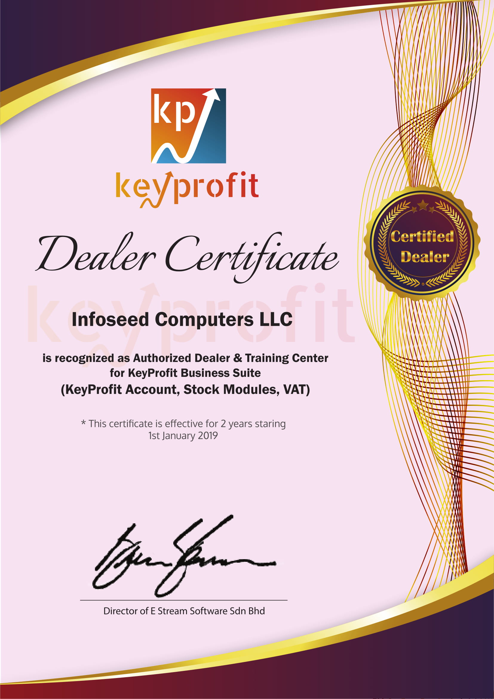 KeyProfit Software Dealer Certified Provider
